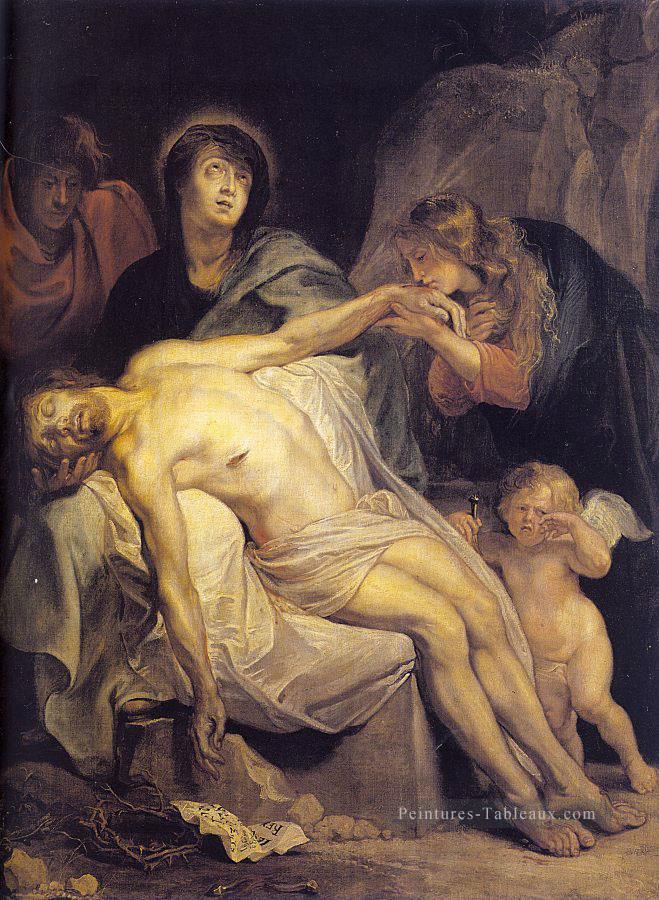 La Lamentation Baroque biblique Anthony van Dyck Peintures à l'huile